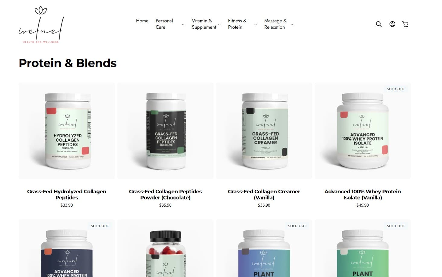 Welnel Shopify Store